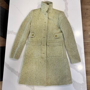 Moda International Cream Herringbone Trench Coat